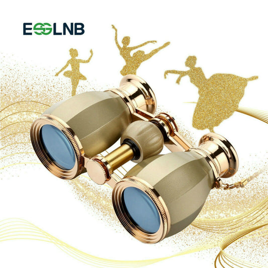 4X30mm Opera Glasses Binoculars, Theatre Glasses Compact Binoculars Concerts Antique Binoculars for Women Adults with Removable Chain & Case