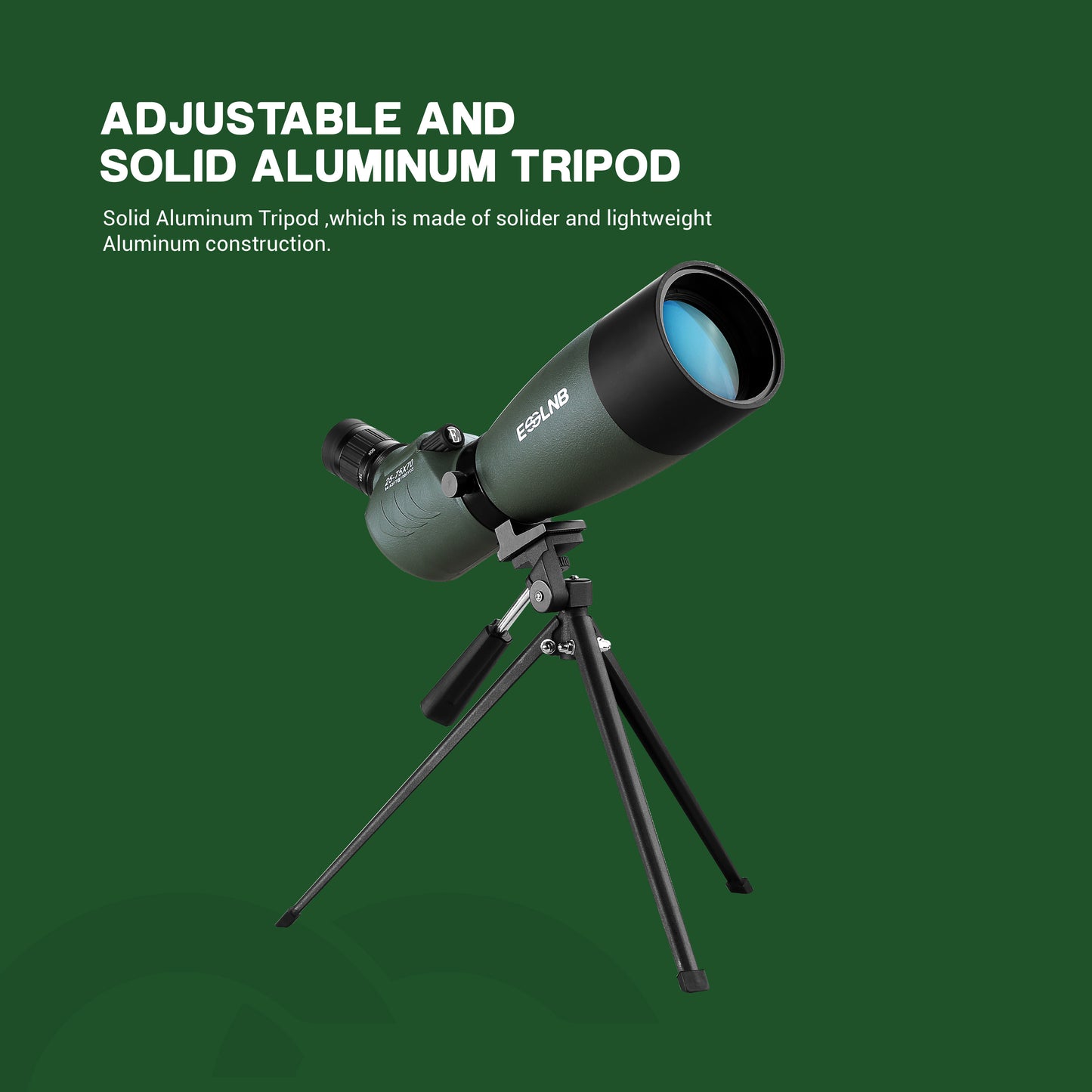 Spotting Scope with Tripod Phone Adapter 25-75 X 70 BAK4 Monocular Telescope Waterproof Compact Spotting Scopes for Target Shooting Hunting Bird Watching