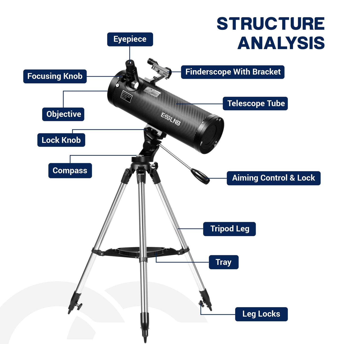 Astronomical Reflector Telescopes 114AZ Mount with Shutter Control and Steel Tripod 500mm Telescopes for Adults Astronomy Beginners with Phone Adapter 3X Barlow Lens and Moon Filter