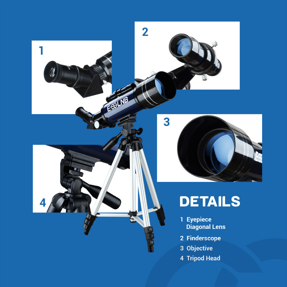 (15X-180X) Telescope for Adults, 70mm Aperture Refractor Telescopes for Astronomy Beginners, Portable Travel Telescope with Phone Adapter & Adjustable Tripod