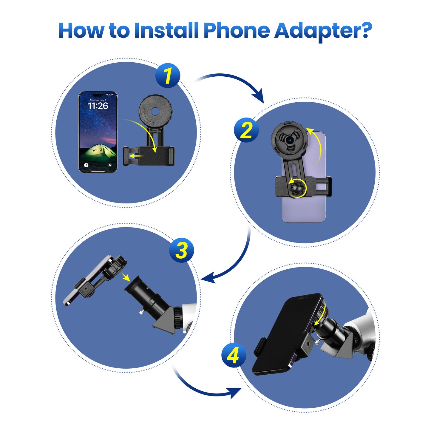 Telescope for Adults, 80mm Aperture 700mm Astronomy Telescopes for Beginners, High Transmission Travel Professional Refractor Telescope with Stargazing APP Wireless Remote Phone Adapter