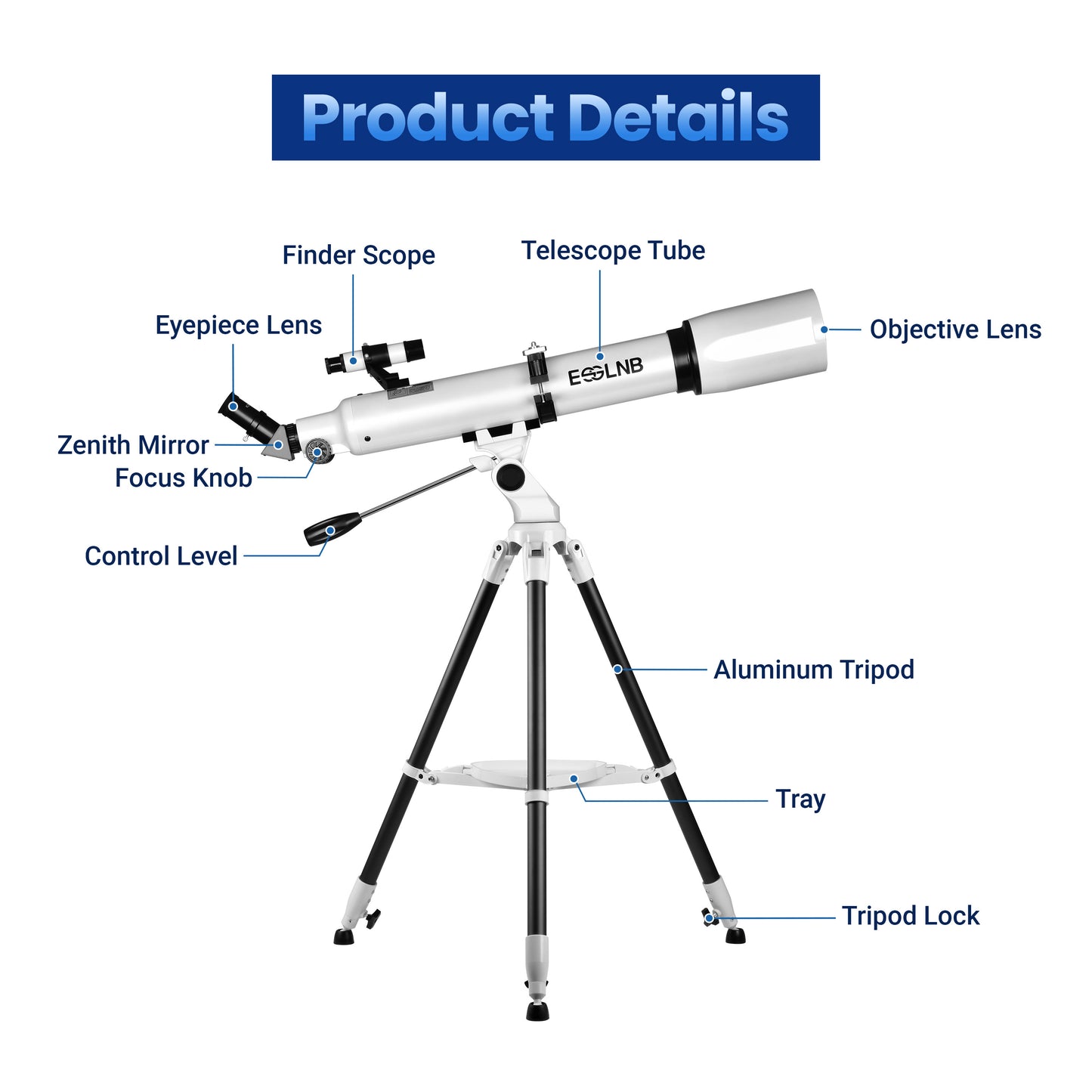 Telescope for Adults, 80mm Aperture 700mm Astronomy Telescopes for Beginners, High Transmission Travel Professional Refractor Telescope with Stargazing APP Wireless Remote Phone Adapter
