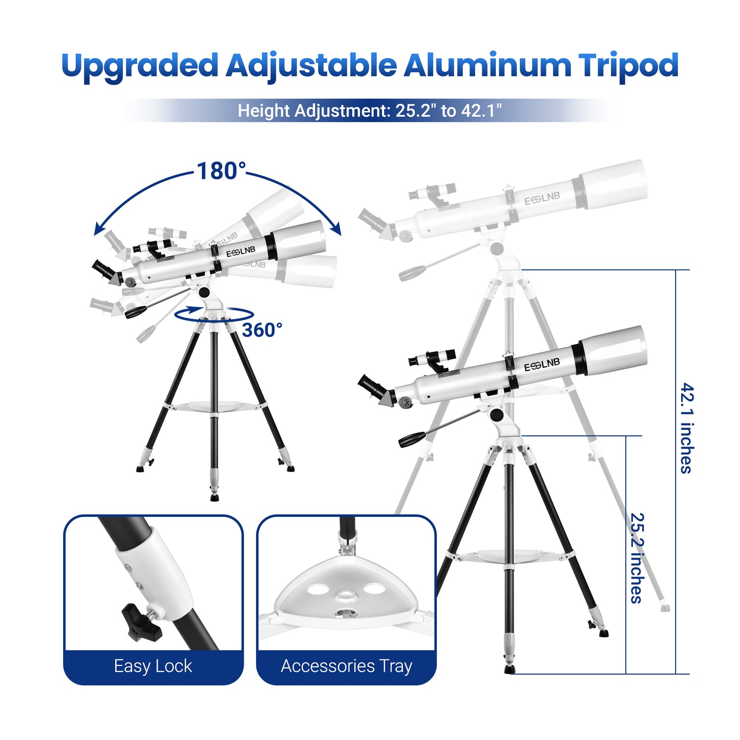 Telescope for Adults, 80mm Aperture 700mm Astronomy Telescopes for Beginners, High Transmission Travel Professional Refractor Telescope with Stargazing APP Wireless Remote Phone Adapter